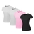 Kit 4 Camisetas Baby Look Feminina New Basics Slim Fit Gola Redonda 100% Algodão - comprar online