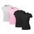 Kit 4 Camisetas Baby Look Feminina New Basics Slim Fit Gola Redonda 100% Algodão - Dropshops