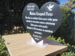 Lapida de pie corazón