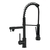 Monomando para Fregadero Cuello Flexible Negro Mate Meer