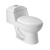 Sanitario one piece alargado de porcelana, blanco, FOSET