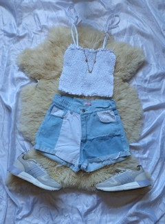 Outfit: top elastizado + short combinado