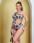 Conjunto Maiô Feminino biquini Nula Manga e saída Praia Pareô Redonda na internet