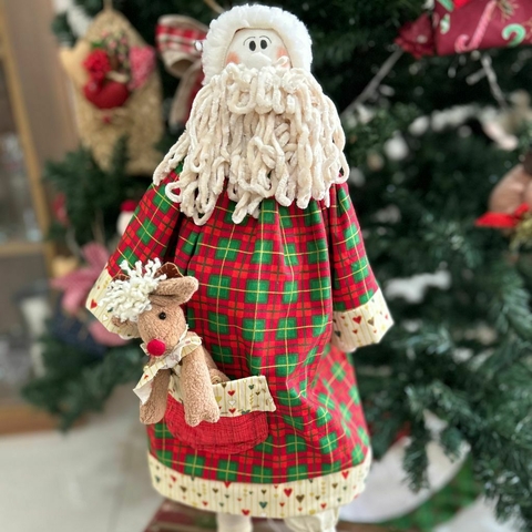 Papai Noel com pantufa de renas
