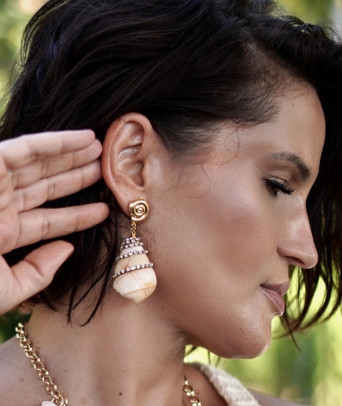 Brinco argola e concha - comprar online