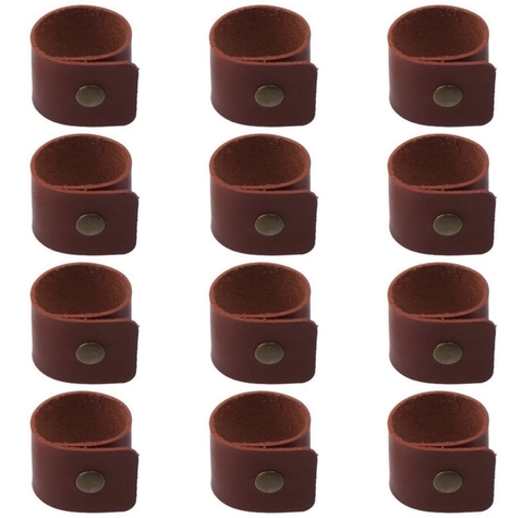 Porta guardanapo em couro artificial marron