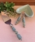Conjunto de espatulas para bolo, , manteiga,geleia em resina verde agua - 3 unidades - comprar online