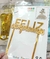 Topper espejado feliz cumpleaños - comprar online