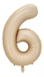 Globo Numero Beigge satinado 32" - comprar online
