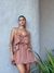 VESTIDO CURTO BABADOS MOCHA MOUSSE - comprar online