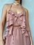 VESTIDO CURTO BABADOS MOCHA MOUSSE - Fergon Brand