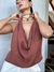 BLUSA DECOTE MARROM - comprar online