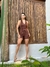 BLUSA FRENTE ÚNICA LINHO MARROM - loja online