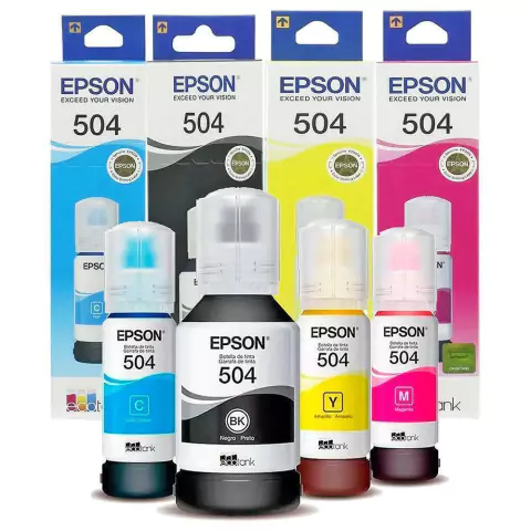 Kit 04 Tintas T504 Para Impressora Epson