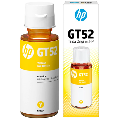 Tinta GT52 Amarelo Para Impressora HP