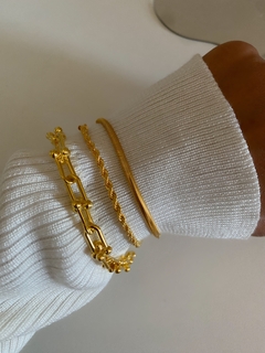 Pulseira Cordão Baiano Folheada - comprar online