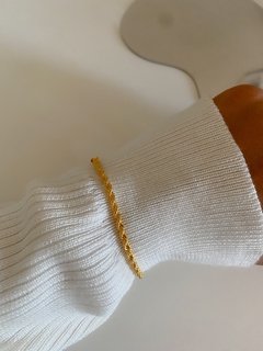 Pulseira Cordão Baiano Folheada