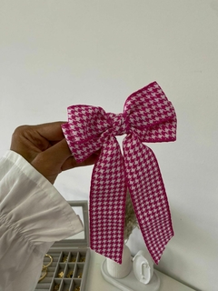 Laço Xadrez Rosa