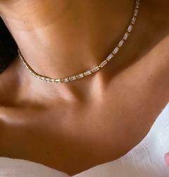 Chocker Riviera Dourada Retangular
