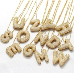 Colar Letra Bubble Cravejada - comprar online