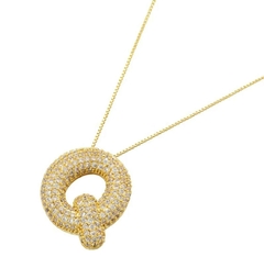 Colar Letra Bubble Cravejada - comprar online