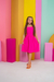 Vestido Infantil Liz - Pink Neon