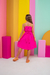 Vestido Infantil Liz - Pink Neon - comprar online