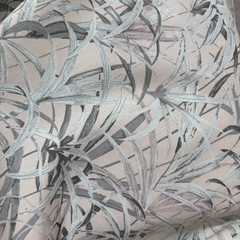Gabardina estampada hojas verde agua - comprar online