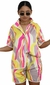 SET DE 2 PIEZAS SEDA ESTAMPADA - SHORT + CAMISA en internet