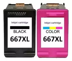 PACK HP 667 NEGRO Y COLOR + RESMA A4