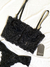 Conjunto Euphoria Preto em Renda com Sutiã Mini Corset e Calcinha com Forro de Algodão - Dressa Intimates