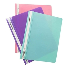 Carpeta transparente base opaca color pastel