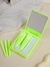 Set De 5 Brochas De Maquillaje Mini Con Espejo Y Estuche. Verde