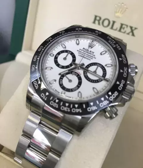 Rolex Daytona branco com Caixa e Manual
