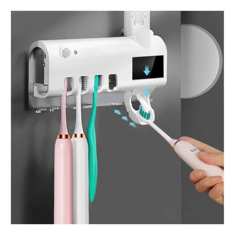 Suporte E Higienizador Recarregável Para Escovas De Dentes (cod.0039)
