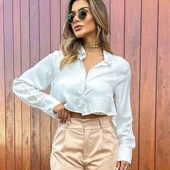 Camisa Croped Andressa - OFF WHITE na internet