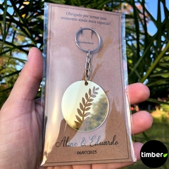 Chaveiro de Acrílico Espelhado Para Lembrancinhas de Casamento Personalizadas - loja online