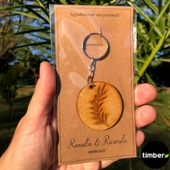 Chaveiro de MDF Para Lembrancinhas de Casamento Personalizadas - Timber Decor
