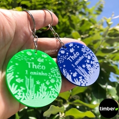 Chaveiros Personalizados de Acrílico Colorido - Fundo do Mar