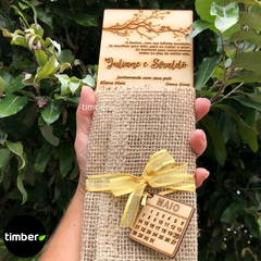 Convite Personalizado de MDF e Envelope de Juta - comprar online