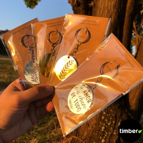 Chaveiro de Acrílico Espelhado Para Lembrancinhas de Casamento Personalizadas - comprar online