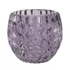 Conjunto De Castiçais De Vidro Lilas 6 Pçs