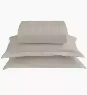 KIT 3 PC DAMASK STRIPES 1C. 290 X 250 2C. 50 X 70 BEGE BUDDEMEYER