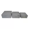 CONJUNTO DE CESTAS DE PALHA CINZA - 3 PCS