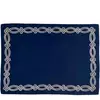 JOGO AMERICANO AUGURI CASA TRULY AZUL C/ BORDADO BRANCO 35CM X 50CM