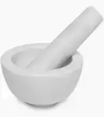 CJ. C/01 PILÃO COM SOCADOR EM MARMORE - MARMORE BRANCO