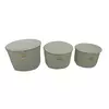 CONJUNTO DE CESTAS DE PALHA BRANCO - 3 PCS