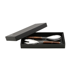 Conjunto 2 Peças para Salada de Aço Inox com Cabo de Bambu - Wolff na internet