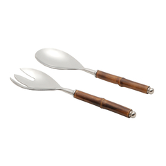 Conjunto 2 Peças para Salada de Aço Inox com Cabo de Bambu - Wolff - comprar online