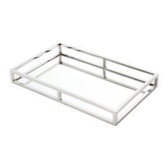 Bandeja de Aço Inox com Espelho 41cm x 26cm